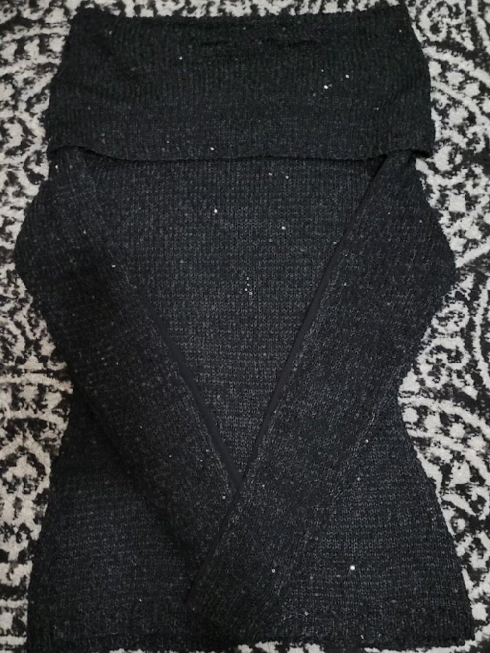 Sequin 90's Off Shoulder Long Sleeve top